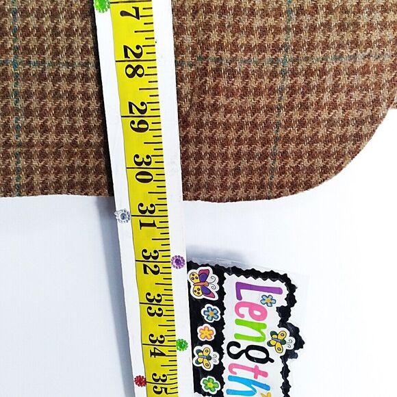 VTG Evan Picone Pure Wool Brown Signature Herringbone Tweed Blazer Sportscoat 40 - Picture 12 of 14